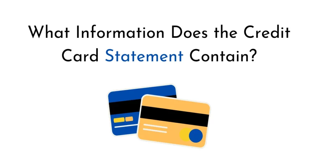 credit card statement